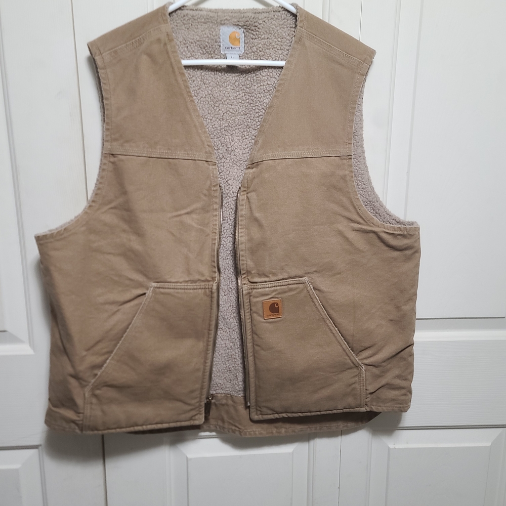 Carhartt Tan Sherpa-Lined Vest